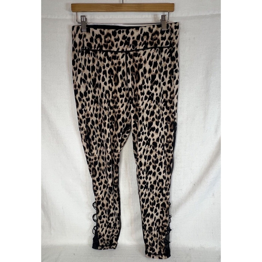 Victoria's Secret Leggings Women's 14 Cheetah Print High Waist Pants Mesh Leg